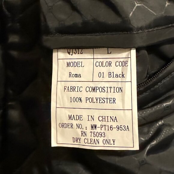 Men’s Pronto Uomo Diamond Quilt Jacket, Black, Men’s Size Large, Slim Fit - Picture 6 of 6